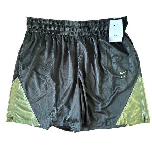 NIKE Women's Dri-fit Isofly Basketball Shorts w/ Pockets Plus Size 1X Green - Picture 3 of 9